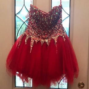 Red homecoming dress